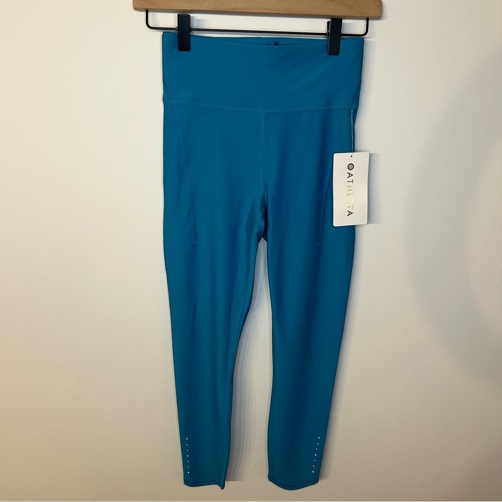 *NWT* Athleta Pacesetter 7/8 Tights in Teal Blue, Size XS Leggings - Picture 6 of 16